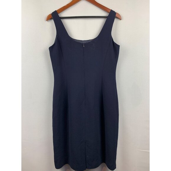 Jones New York Womens Navy Sleeveless Sheath Dress Size 14 - Picture 3 of 6